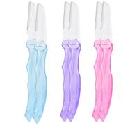 6 Pcs Eyebrow Shaper for Women Foldable Facial Hair Remover and Trimmer Exfoliating Dermaplaning Tool Razors for Women and Men