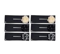 6 Pcs Fabric Flower Hair Accessories, Bun Makers, Hair Twisters, Elegant Camellia Style, Effortless Chic for Women, Girls