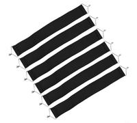 6 Pcs Fabric Reinforced Chair Belts with Metal Hooks, Heavy-Duty Replacement Straps for Sun Loungers, Recliners, Folding and Anti-Gravity Chairs, Outdoor Patio Furniture Accessories(black)