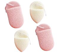 6 Pcs Face Cleaning Puff Droplet Flat Puff Wet Dry Cleaning Puff These Exfoliating Sponges Can Effectively Deep Cleanse The Skin. It Is a Small Helper For Exfoliating And Cleansing The Skin.
