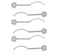 6 PCS False Eyelash Eyelashes Extensions Display Holder, False Eyelashes Display Stick, Curved Design, Professional Eyelash Extension Tool (Transparent)