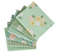6 PCS Fat Quarter Cotton Fabric Stripe Flower Floral Fruit Fabric Bundle for DIY Sewing Scrapbooking Quilting