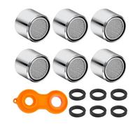 6 Pcs Faucet with Wrench Set Kitchen Water Tap Aerator Water Saving Faucet Filter Bathroom Sink Aerator Kitchen Tap Flows Regulator Noise Reduction