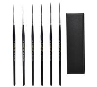 6 Pcs Fine Detail Paint Brushes Set, BRYXXA Fine Tip Thin Miniature Paint Brushes for Fine Detailing & Art Painting Watercolour Acrylic Oil Miniatures Figures Models Face Nail Scale Line Drawing