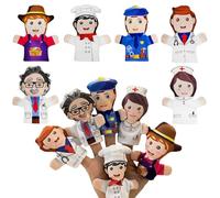 6 PCS Finger Puppets, Finger Puppets for Babies, Mini Plush Figures Set, Cute Hands Toys, Nursery Rhyme Puppets for Show, Party, Playtime, Baby Party Bag Fillers for Boys and Girls