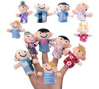 6 Pcs Finger Puppets, Puppets for Boys & Girls, Mini Plush Figures Toy Assortment Hand Puppet Novelty Gifts Christmas, Finger Doll Puppet Show Props Hand for Shows