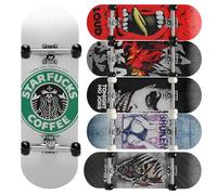 6 Pcs Finger Skateboards Alloy Finger Scooter Toy, Mini Skateboards For Kids Fingers, 22mm Pro Fingerboard Complete With 5 Layer Wooden Maple Board And Bearings For Kids Party Favours