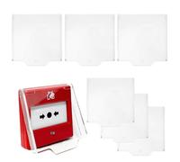 6 Pcs Fire Alarm Cover,Hinged Clear Plastic Call Point Cover Compatible with Eaton Menvier and Other Call Point Models