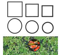 6 Pcs Fish Feeding Rings Set Floating Aquarium Plant Corral, Oval And Square Fish Feeding Rings Floating Plant Ring Fish Tank Feeding Ring Accessories For Betta Fish Tank Aquariums (Black)