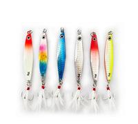 6 Pcs Fishing Lures Set, Fishing Baits Kit Spinner Hard Bait Artificial Bait Floating Lures for Salmon Trout Lure Baits With Treble Hooks
