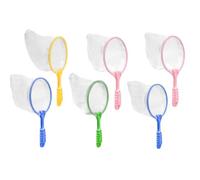 6 Pcs Fishing Nets, Children’s Fishing Nets for Pond Dipping, Bug Catching, Butterfly Catching, Beach, Garden and Outdoor Water Play, 4 Colourful Nets in Green Blue Pink and Yellow