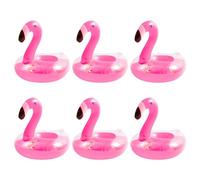 6 Pcs Flamingo Inflatable Drink Holder,Glitter Inflatable Cup Holder Set Flamingo Floating Drinks Holder,Swimming Beach Float Coasters Water Toys for Adults Kids Swimming Pool Beach Bathing
