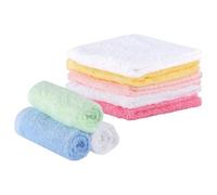 6 Pcs Flannel Face Cloth, 10x10 In Soft Bamboo Face Cloths face cloths for Washing Face, Reusable Flannels flannels, Baby Washcloth, Spa, Makeup Removal, Travel (multicolour)