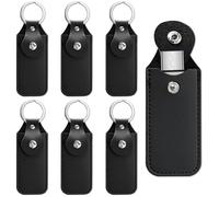 6 Pcs Flash Drive Holder, Leather Storage Case, Flash Drive Storage Case, Computer Hard Drive Accessories Protection Sleeves (Black)