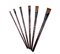6 Pcs Flat Acrylic Paint Brushes Set,Variety of Sizes Paint Brushes Art,Artists Paint Brushes for Oil and Acrylic Painting Artists Beginners