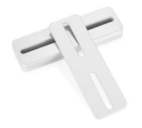 6 Pcs Flat Brackets for Wood, White Metal Brackets for Wood, 2 Holes Flat Connecting Joining Plates, Perforated Flat Bracket Mending Plates for Timber Wood Repair Fixing Connectors(1.57x5.12 inch)