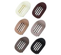 6 Pcs Flat Claw Clips for Women - Curved Duckbill Hair Clips, Strong Hold for all Hair, Suitable for Lying Down & Driving, Essential Hair Accessories for Daily & Special Occasions (Dark Color)