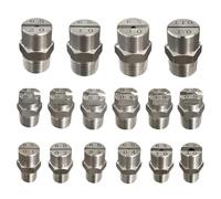 6 PCS Flat Fan Shape Pressure Washer Nozzle 1/8, 1/4, 3/8, 1/2 Stainless Steel Spray Fan Shape Cleaning Nozzle 0.66-3.6 mm Diameter Pressure Washer Parts and Accessories 3/8 3.6mm(0.142in) 40°