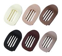 6 PCS Flat Hair Clips for Women, Curved Design Hair Clips for Lying, Driving - Matte Strong Hold Hair Claw Clips for Thin, Thick Hair, Hair Accessories for Women and Girls (Solid color)