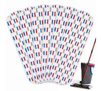 6 PCS Flat Mop Head Refill Replacement for Vileda H2pro Floor Mop System | 100% Microfibre Dust Absorption,Triple Stripes Clear Dirt,Machine Washable Reusable Pad for Kitchen & Bedroom Hard Floors