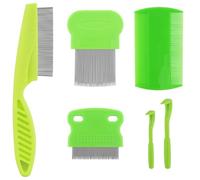 6 Pcs Flea Comb for Cat Dog, Flea Lice Comb, Cleaning Tools for Cats, Pet Flea Combs, Removal Lice Comb Fine Tooth, Metal Flea Comb for Cats, Lice Combs Fine Tooth Comb Cleaning Set