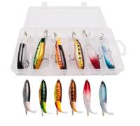 6 Pcs Floating Propellers Top Water Fishing Lures Hard Baits Swivel Tail Outdoor Accessories Durable Rotating Tail Tackle