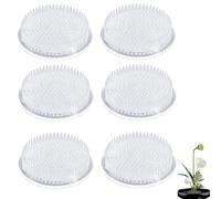 6 Pcs Flower Frog, Flower Frogs for Arrangements, Reusable Silicone Flower Arranging Grid, Vase Buddy for Ikebana, Floral Holder for Weddings and Home Decor (7cm x 2.2cm)