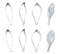 6 Pcs Flower Petal Veiner Cutters Stainless Steel Flower Petal Cutter Sets Baking Cookie Moulds for DIY Cake Decorating Tools