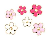 6 Pcs Flower Vent Clips For Car Daisy Air Freshener Car Clips with Alloy Design & Multi-Color Mix Cute Accessories for Fresh and Dashboard Decor