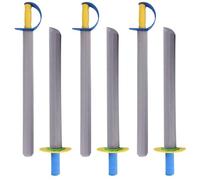 6 Pcs Foam Sword for Kids 21 In Long EVA Foam Knives Toy Sword 2 Styles Safe Soft Cosplay Foam Swords for Play Fighting Toys for Boys Girls to playing Warrior Knight, Randomly Colored Handle