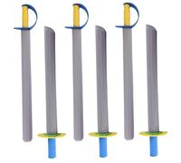 6 Pcs Foam Sword for Kids 21 In Long EVA Foam Knives Toy Sword 2 Styles Safe Soft Cosplay Foam Swords for Play Fighting Toys for Boys Girls to playing Warrior Knight, Randomly Colored Handle Swords fo