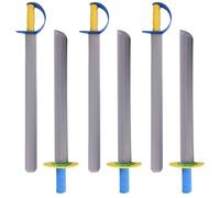 6 Pcs Foam Sword for Kids 21 In Long EVA Foam Knives Toy Sword 2 Styles Safe Soft Cosplay Swords for Play Fighting Toys for Boys Girls to playing Warrior Knight, Randomly Colored Handle