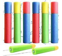 6 Pcs Foam Water Guns, 25cm Water Blaster Shooters, Foam Water Pistol, Push Pull Type Foam Water Squirter, Water Pistols for Kids for Summer Outdoor Pool, Beach and Garden