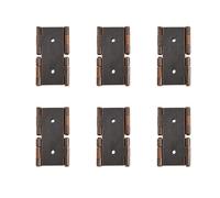 6 Pcs Folding Flap Hinges, Retro Furniture Folding Sn Hinges Folding Butt Hinge Connector for Sn, Closet, Cabinet (S - Black) (Antique Red Medium)
