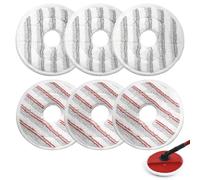 6 Pcs for Vileda Mop Head Replacement White and Red Spin Mop Heads Suitable for Cleaning a Variety of Surfaces and Floors (Diameter 23.5cm)