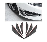 6 Pcs Front Bumper Side Canards for Tesla Model S 2014-2023, Soft Rubber Material Spoiler Canards Kit, Body Decoration Sticker Anti-Collision Strip, Accessories,B-Carbon Fiber