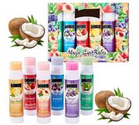 6 Pcs Fruit Flavor Lip Balm, Natural Soft Chapstick, All-Day Moisturizer, With Vitamin E & Coconut Oil, Lip Balm Sticks For Repair Chapped Lips Or Dry Lips