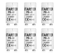 6 Pcs FSU Starter 4-65w 220v-240v, Starter for Fluorescent Light Tube with condenser, Compatible with T8/T12 Lamps, Safe & Long Lasting for LED & Fluorescent Lighting in Homes & Offices Eco Friendly