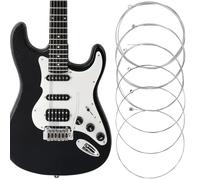 6 PCS Full Set Electric Guitar Strings E-1st to E-6th (E, B, G, D, A, E), Steel Core Guitar Strings/Electric Guitar String/Guitar Strings Electric/Replacement Guitar Wires for Beginners & Professional