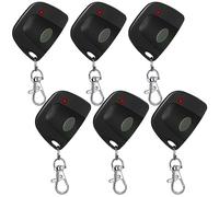 6 Pcs Garage Door Remote for Linear Multicode 300mhz 10 Dip Switch 3089 3060 3070 Gate Opener Remote Multicode Gate Opener with Keychain (Black)