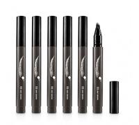 6 Pcs Gary Brown Eyebrow Pencil Set Multi-Fork Waterproof Brow Makeup Pens | Long Lasting Color with Fine Hair-Like Strokes and Smooth Application For Natural Brow Definition And Easy Daily Makeup