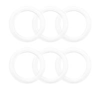 6 Pcs Gasket Seal Rings for Bialetti Moka Express Dama 3/4 Cups - Spare Food Grade Silicone Sealing Rings for Aluminium Stovetop Coffee Maker Pots (Better Than Rubber)