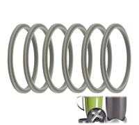 6 Pcs Gaskets, Seal Rings Replacement with Lip Compatible with 600W 900W Pro High-Speed Blender, Blender Gasket Replacement Food-Grade Silicone Rubber, BPA-Free, Dishwasher Safe