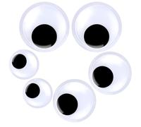 6 Pcs Giant Googly Eyes 5cm 8cm 10cm Self Adhesive Big Wiggle Eye Stick on Eyes for Crafts 2inch 3inch 4inch Black White Craft Eye Sticky for DIY Crafts Projects Halloween Christmas Dolls Decorations