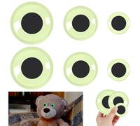 6 Pcs Giant Googly Eyes Glowing in Dark Self Adhesive Large Big Wiggle Googly Eye for Crafts 2inch 3inch 4inch Assorted Size Plastic Eye Sticker for Tree Car Halloween DIY Craft Projects