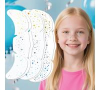 6 PCS Glitter Freckle Face Stickers, Waterproof Pride Face Sparkle Stickers Decal, Temporary Colorful Star for Rave Celebration, Festival, Makeup