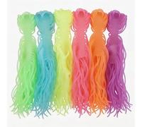 6 Pcs Glow in The Dark Stretchy Fidget Noodles Colorful Sensory Spaghetti Stress Relief Fidget Toys for Kids Adults Party Favors Birthday Gifts Classroom Rewards Early Education