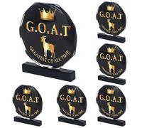 6 Pcs Goat Trophy Award Acrylic Award Greatest of All Time Funny Trophy Award Appreciation Gift for Boss, Coworker, Friend League Champion Award Winner Sports Award Appreciation Recognition Gift
