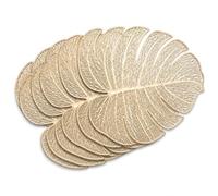 6 PCS Gold Silver PVC Place Mats for Table - Durable and Stylish Table Mats for Dining Room Decor - Premium Quality Place Mats for Enhanced Dining Experience
