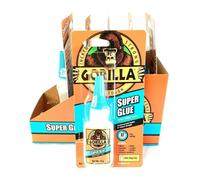 6 Pcs Gorilla Super Glue 15G Impact Tough Fast Setting Adhesive Bond Bulk Box Bonds: Metal, Wood, Ceramic, Leather, Paper, Rubber, Plastics Etc.